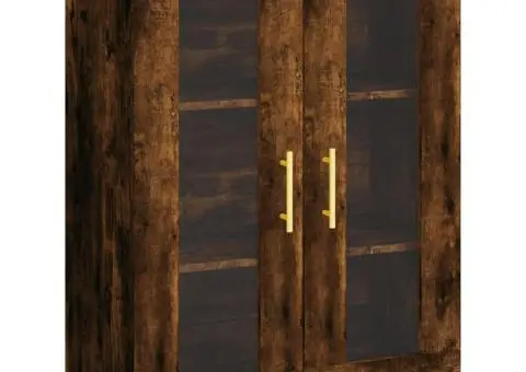 Dulapuri de perete, 2 buc., stejar afumat, lemn prelucrat - 5/5