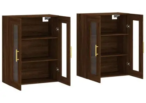 Dulapuri montate pe perete 2 buc. stejar maro, lemn prelucrat - 4/5