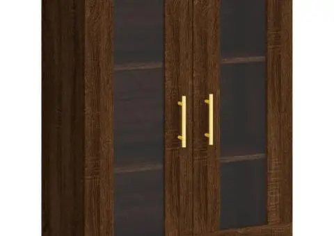 Dulapuri montate pe perete 2 buc. stejar maro, lemn prelucrat - 5/5