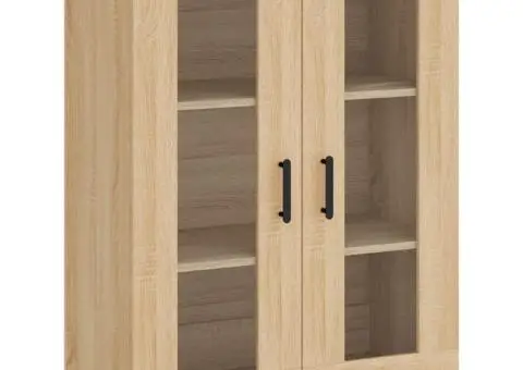 Dulapuri montate pe perete 2 buc stejar Sonoma, lemn prelucrat - 5/5