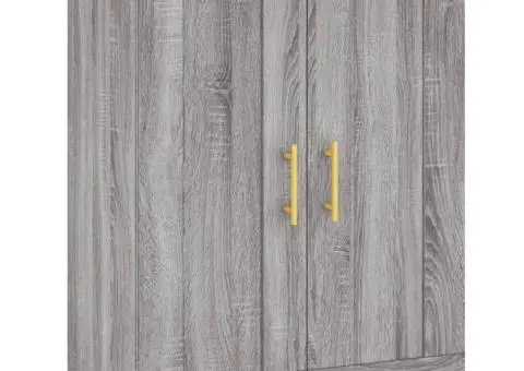 Dulapuri montate pe perete, 2 buc, gri Sonoma, lemn prelucrat - 5/5