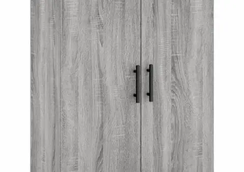 Dulap înalt, gri sonoma, 69,5x34x180 cm, lemn compozit - 5/5