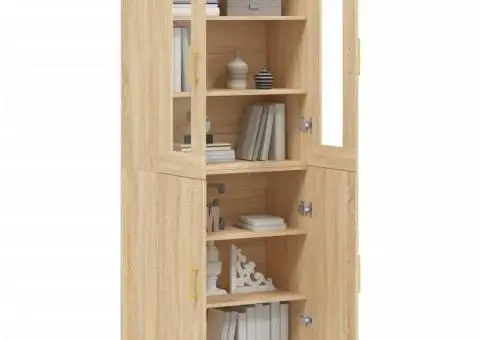 Dulap înalt, stejar sonoma, 69,5x34x180 cm, lemn compozit - 3/5