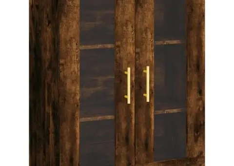 Dulap înalt, stejar fumuriu, 69,5x34x180, lemn compozit - 5/5