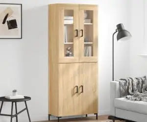 vidaXL Dulap înalt, stejar sonoma, 69,5x34x180 cm, lemn compozit