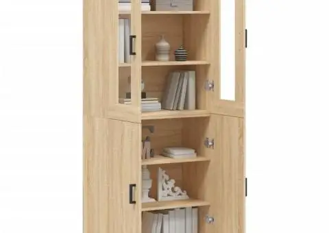 Dulap înalt, stejar sonoma, 69,5x34x180 cm, lemn compozit - 3/5