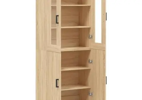 Dulap înalt, stejar sonoma, 69,5x34x180 cm, lemn compozit - 4/5