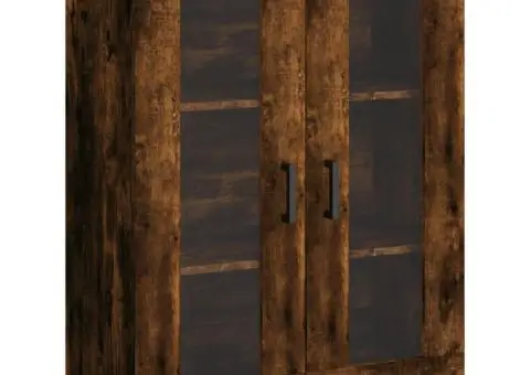 Dulap înalt, stejar fumuriu, 69,5x34x180, lemn compozit - 5/5