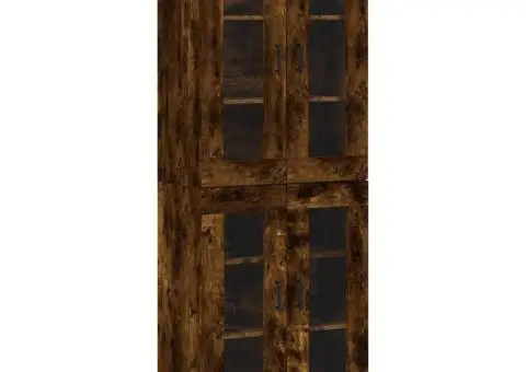 Dulap înalt, stejar fumuriu, 69,5x34x180, lemn compozit - 2/5