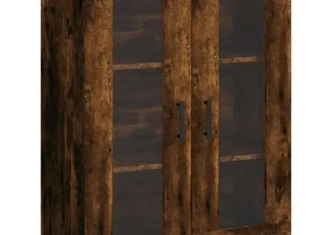 Dulap înalt, stejar fumuriu, 69,5x34x180, lemn compozit - 5/5