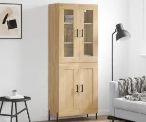 vidaXL Dulap înalt, stejar sonoma, 69,5x34x180 cm, lemn compozit
