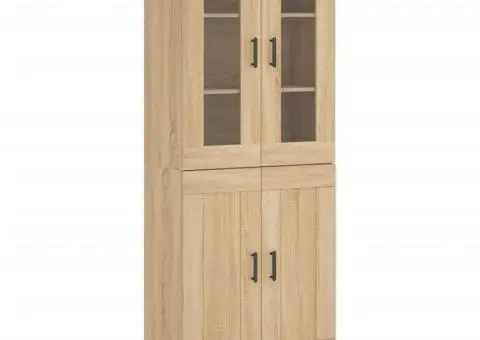 Dulap înalt, stejar sonoma, 69,5x34x180 cm, lemn compozit - 2/5