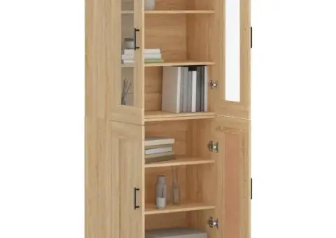 Dulap înalt, stejar sonoma, 69,5x34x180 cm, lemn compozit - 3/5