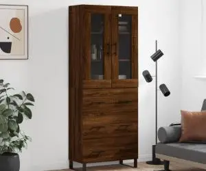 vidaXL Dulap înalt, stejar maro, 69,5x34x180 cm, lemn compozit