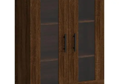 Dulap înalt, stejar maro, 69,5x34x180 cm, lemn compozit - 5/5