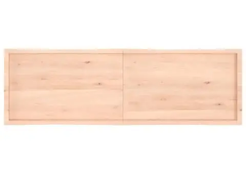 Blat masă 200x60x(2-6) cm lemn stejar netratat contur organic - 3/5