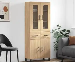 vidaXL Dulap înalt, stejar sonoma, 69,5x34x180 cm, lemn compozit