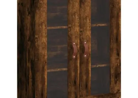 Dulap înalt, stejar fumuriu, 69,5x34x180, lemn compozit - 5/5