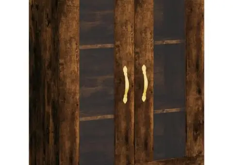 Dulap înalt, stejar fumuriu, 69,5x34x180, lemn compozit - 5/5