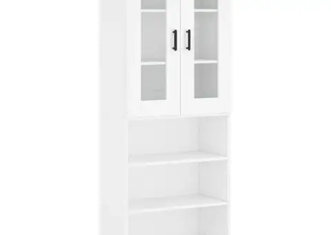 Dulap înalt, alb, 69,5x34x180 cm, lemn compozit - 2/5