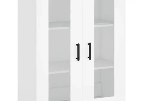 Dulap înalt, alb, 69,5x34x180 cm, lemn compozit - 5/5