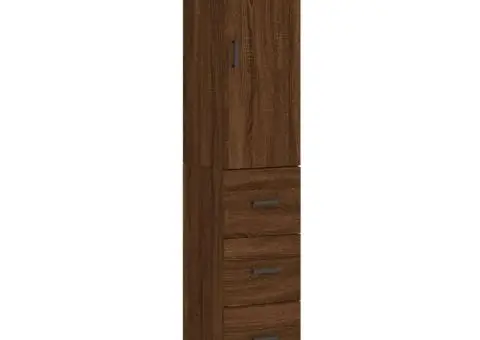 Dulap înalt, stejar maro, 34,5x34x180 cm, lemn prelucrat - 2/5