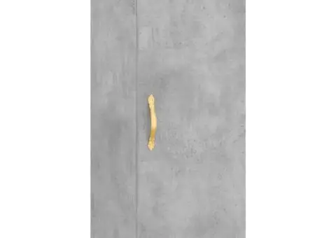 Dulap înalt, gri beton, 34,5x34x180 cm, lemn prelucrat - 5/5