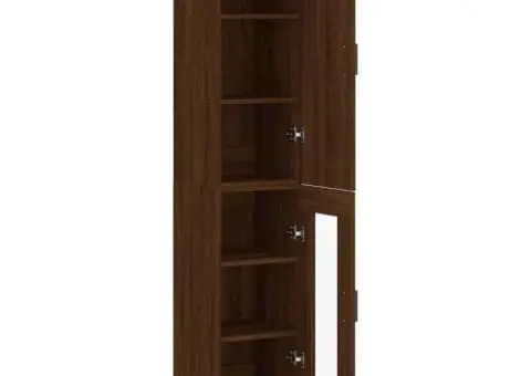 Dulap înalt, stejar maro, 34,5x34x180 cm, lemn prelucrat - 4/5