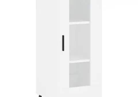 Dulap înalt, alb, 34,5x34x180 cm, lemn prelucrat - 5/5