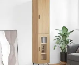 vidaXL Dulap înalt, stejar sonoma, 34,5x34x180 cm, lemn prelucrat