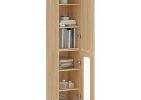 Dulap înalt, stejar sonoma, 34,5x34x180 cm, lemn prelucrat - 3/5