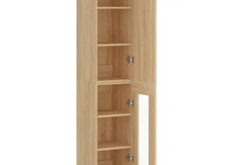 Dulap înalt, stejar sonoma, 34,5x34x180 cm, lemn prelucrat - 4/5