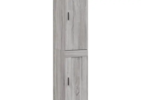 Dulap înalt, gri sonoma, 34,5x34x180 cm, lemn prelucrat - 2/5
