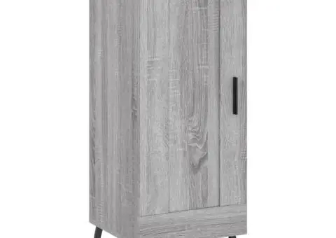 Dulap înalt, gri sonoma, 34,5x34x180 cm, lemn prelucrat - 5/5