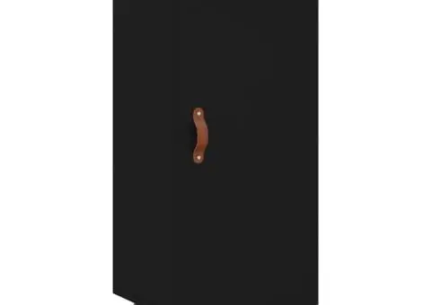 Dulap înalt, negru, 34,5x34x180 cm, lemn prelucrat - 5/5