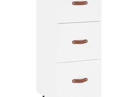 Dulap înalt, alb, 34,5x34x180 cm, lemn prelucrat - 5/5