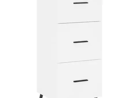 Dulap înalt, alb, 34,5x34x180 cm, lemn prelucrat - 5/5