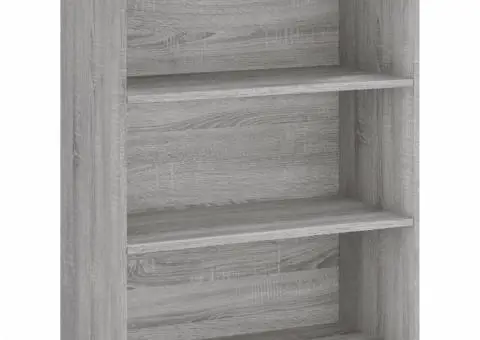 Dulap înalt, gri sonoma, 69,5x34x180 cm, lemn compozit - 5/5