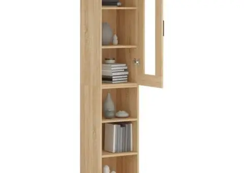 Dulap înalt, stejar sonoma, 34,5x34x180 cm, lemn prelucrat - 3/5