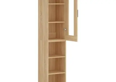 Dulap înalt, stejar sonoma, 34,5x34x180 cm, lemn prelucrat - 4/5