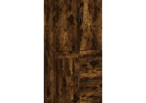 Dulap înalt, stejar fumuriu, 69,5x34x180, lemn compozit - 2/5