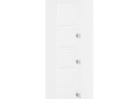 Dulap înalt, alb, 34,5x34x180 cm, lemn prelucrat - 4/5