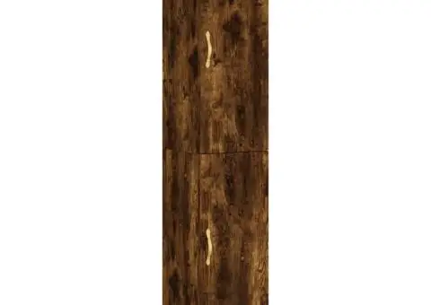 Dulap înalt, stejar fumuriu, 34,5x34x180 cm, lemn prelucrat - 2/5