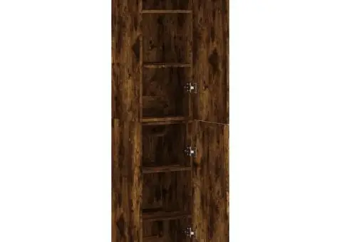 Dulap înalt, stejar fumuriu, 34,5x34x180 cm, lemn prelucrat - 4/5