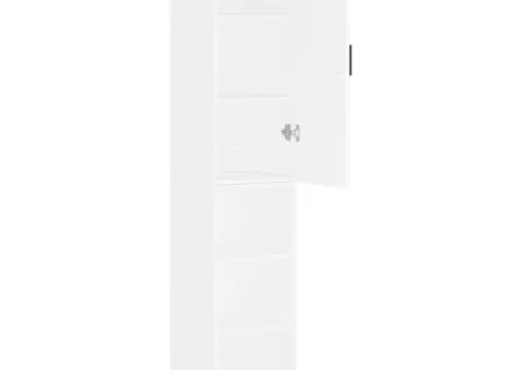 Dulap înalt, alb, 34,5x34x180 cm, lemn prelucrat - 4/5