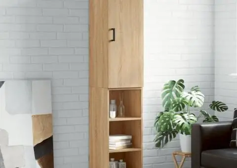 Dulap înalt, stejar sonoma, 34,5x34x180 cm, lemn prelucrat - 1/5