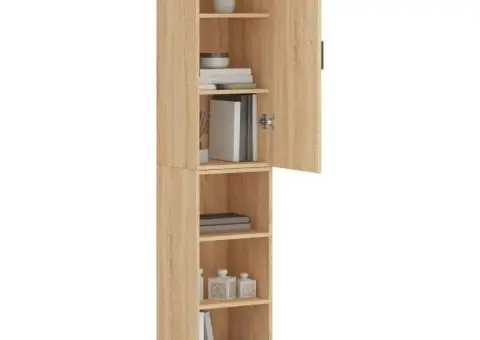 Dulap înalt, stejar sonoma, 34,5x34x180 cm, lemn prelucrat - 3/5
