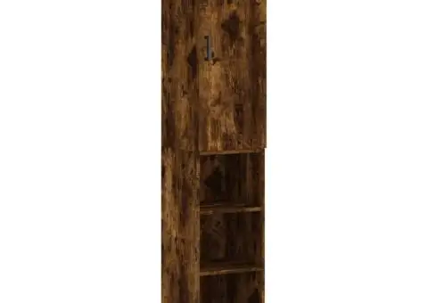 Dulap înalt, stejar fumuriu, 34,5x34x180 cm, lemn prelucrat - 2/5