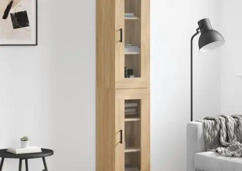 Dulap înalt, stejar sonoma, 34,5x34x180 cm, lemn prelucrat - 1/5