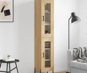 vidaXL Dulap înalt, stejar sonoma, 34,5x34x180 cm, lemn prelucrat
